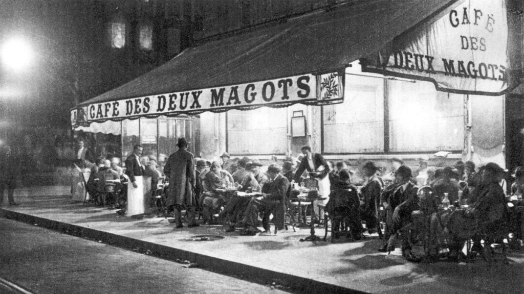 Fotos do Les Deux Magots no início do Século XX